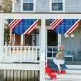 thumbnail image 2 of COM1950s Red White and Blue Decorations, Semi-Circular Flag Banners for Outdoor Americans Flag Decoration Fan Shaped Flag White and Blue Decoration Independence Day Decoration, 2 of 6