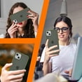 thumbnail image 6 of Entronix Shockproof Matte Case Designed for iPhone 14 with Soft TPU Bumper, Slim Case Green, 6 of 7