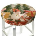 thumbnail image 3 of Lsque Holiday Christmas Stars Round Bar chair cushion covers Velvet Fabric Premium Comfort Protects from Scratches and Stains for 14-17 Inch Chair- 12 inch, 3 of 7