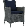 thumbnail image 2 of Modway Summon 4 Piece Outdoor Patio Sunbrella® Dining Set in Canvas Navy, 2 of 5