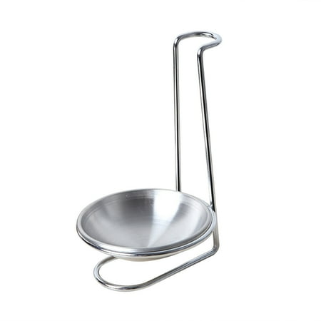

Kitchen Stainless Steel Soup Spoon Rest Soup Ladle Colander Holder Stand Rack