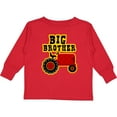 thumbnail image 3 of Inktastic Red Tractor Big Brother Boys Long Sleeve Toddler T-Shirt, 3 of 5
