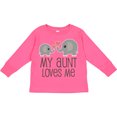 thumbnail image 3 of Inktastic My Aunt Loves Me Boys or Girls Long Sleeve Toddler T-Shirt, 3 of 5