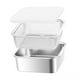 thumbnail image 4 of Recipiente de acero inoxidable para almacenar alimentos con colador, recipiente para preparar comidas, transparente 2000 ml, 4 of 9