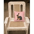 thumbnail image 2 of Carolines Treasures BB7963PW1818 Tan Rabbit Pink Check Fabric Decorative Pillow, 18 x 18 in., 2 of 2