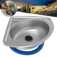 thumbnail image 3 of Rv Kitchen Sink Steel Bathroom Sink Camping Steel Single Sink Bar Small Car ,Durable Material, 3 of 7