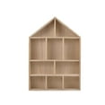 thumbnail image 2 of Estantería de exhibición con forma de caja de sombra, 10 rejillas, ligera, independiente y flotante. color madera, 2 of 9