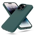 thumbnail image 1 of Liquid Silicone Case for iPhone 14 Plus Case, Full Body Protective Cover, Shockproof, Slim Phone Case, Anti-Scratch, Green, 1 of 8