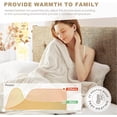 thumbnail image 3 of Degrees of Comfort Heated Blanket Queen Size for Bed, Fleece Electric Heating Blankets with Dual Control W/Auto Shut Off, 20 Heating Levels, Microplush & Machine Washable -Ivory, 84Wx90L, 3 of 13