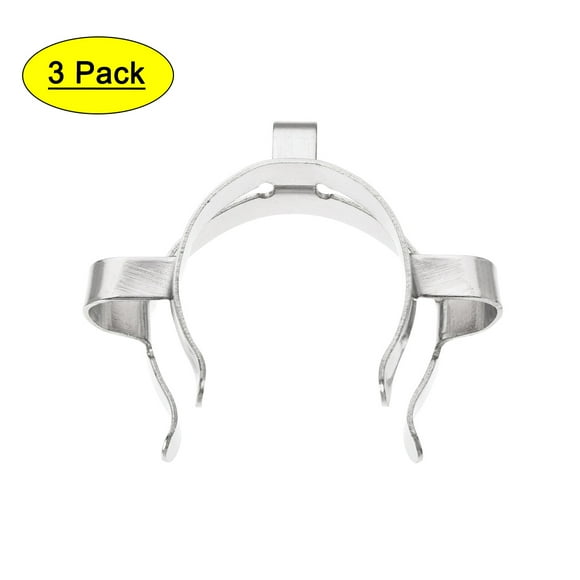 Unique Bargains Silver Tone Joint Clip Lab Clamp Mounting Clips for 29/32mm 29/42mm Glass Taper Joint Laboratory Tool 3Pcs