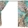 thumbnail image 4 of GZHJMY Ocean Coral Reef Turtle Sheer Window Curtain Panel Drape 55x78 Inch for Living Room Bedroom Kids Room 2 Piece Home Decor, 4 of 4