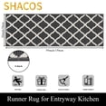 thumbnail image 2 of Alfombra SHACOS 50 x 150 cm, antideslizante, lavable, gris oscuro, 2 of 9
