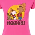 thumbnail image 3 of Peanuts - Franklin And Snoopy Howdy - Juniors Fitted Graphic T-Shirt, 3 of 6