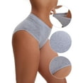 thumbnail image 3 of Unique Bargains Women's Cotton High Waist Tummy Control Briefs S Gray, 3 of 6