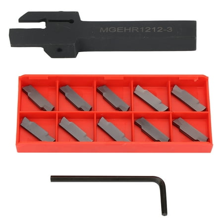 

MGEHR1212-3 Lathe Cut Off Grooving Parting Tool Holder with 10pcs Inserts