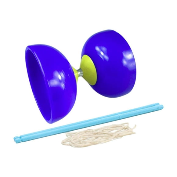 Diabolo-Juego de chinos, conjunto de Diabolo chino, coordinación mano-ojo, juguete de pelota de Diabolo, juguete de malabarismo para ancianos, Azul