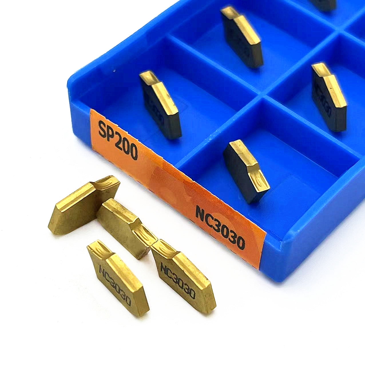 10 Inserti In Carburo NC3020 GTN-3 Per Tornio CNC – Scanalatura E Troncatura, Resistenza All'usura Per Acciaio