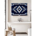 thumbnail image 6 of Navy Blue Grey Boho Wall Art for Living Room,Canvas Picture Wall Decor for Bathroom Bedroom,Southwestern Geometric Vintage Ethnic Painting Artwork for Office Kitchen Hallway Dining Room Decor 20"x24", 6 of 8