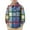 Blue, variant on Cethrio Boys Plaid Shirts, 2025 Long Sleeve Collared Casual Button Down Shirts Blue Size 7