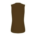 thumbnail image 5 of ClodeEU Women's V Neck Solid Color Tank Top ,Casual Sleeveless Loose Cozy Tops Brown,Womens Plus L, 5 of 8