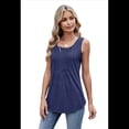 thumbnail image 2 of Camisetas Sin Mangas Holgadas para Mujer Azul Marino XXL, 2 of 10