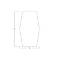 thumbnail image 2 of 3X6 Hexagon Conference Table Square Metal Base Data And Electric Unit, 2 of 7