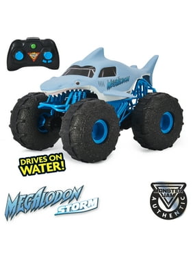 Monster Jam, Official Megalodon Storm All-Terrain Remote Control Monster Truck, 1:15 Scale