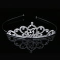 thumbnail image 6 of SPRING PARK Tiara Wedding Flower Girls Kids Crystal Rhinestone Prom Party Crown Headband, 6 of 8