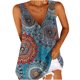 thumbnail image 1 of Blusas sueltas con cuello en V y botones estampados informales para mujer Pompotops lopia995642, 1 of 5