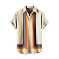 thumbnail image 1 of Playeras Y Camisas Para Hombre Camisas florales para hombre Camisas de playa con botones para vacaciones tropicales (Beige, L), 1 of 3