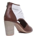 thumbnail image 3 of JUSTINREESS Monica Women's Heeled Perforated Sandal In White Size 8, 3 of 6