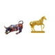 thumbnail image 1 of Estatua de toro de resina, figura de caballo, escultura, adornos de animales pintados, decoración moderna hecha a mano, adecuada para escritorio, sala, 1 of 8