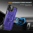 thumbnail image 2 of Allytechgroup for iPhone 14 Case with Camera Kickstand, [Include 1x Screen Protector] Support Wireless Charging Magnetic Phone Case for Women Men Military Grade Drop Protection, Purple, 2 of 7