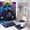 Color-2, variant on Neon Offroad Jeep Forest Shower Curtain Set 4PCs with Hooks Waterproof Bathroom Toilet Mat Lid Decor