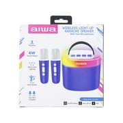 Aiwa Light up Wireless Karaoke Speaker, Rockstar Blue, AI6029-RBLU
