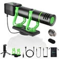 thumbnail image 1 of Universal Video Microphone w/ Shock Mount, Phone Stand, Windshield, Foam Cover, Shotgun Video Recording Microphone for Sony, Nikon, Canon DSLR Camera＆iPhone, Android Phone, Rechargeable(Work 10 Hrs), 1 of 11