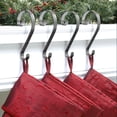 thumbnail image 7 of Haute Decor Stocking Scrolls® Stocking Hanger, 4-pack, Holly-Embossed, Pewter, 7 of 7
