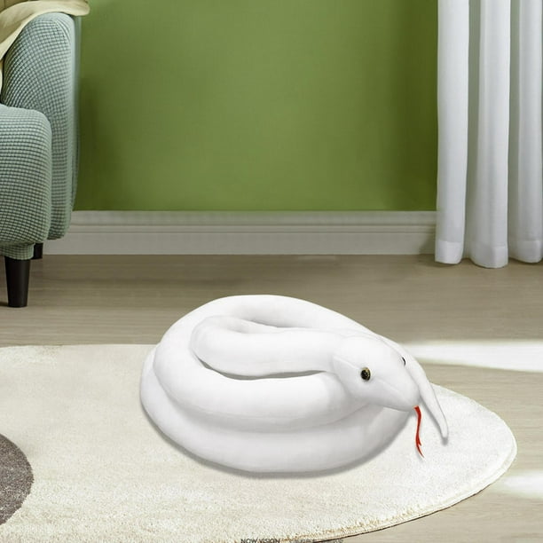 Juguete de peluche de animales perfke Muñeco de serpiente Almohada para dormir Divertido juguete de peluche de serpiente Blanco