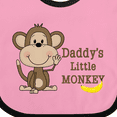 thumbnail image 4 of Inktastic Daddy's little Monkey Boys or Girls Baby Bib, 4 of 4