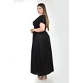 thumbnail image 2 of Vestido de cintura smock Roman Fashion /Tallas Extras, 4389 (Negro) negro 40, 2 of 6