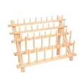 thumbnail image 3 of Wooden Thread Rack for Storage Durable Natural Wood Can Be Stained or Painted Khaki Color 7.5 x 4.5 Inches, 3 of 5