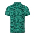 thumbnail image 5 of Gamivast Short Sleeve Shirts for Men Botanical Leaf Pattern Muscle Shirts Slim Fit Lapel Collar Casual Shirts Button Placket Business Golf Daily, 5 of 5
