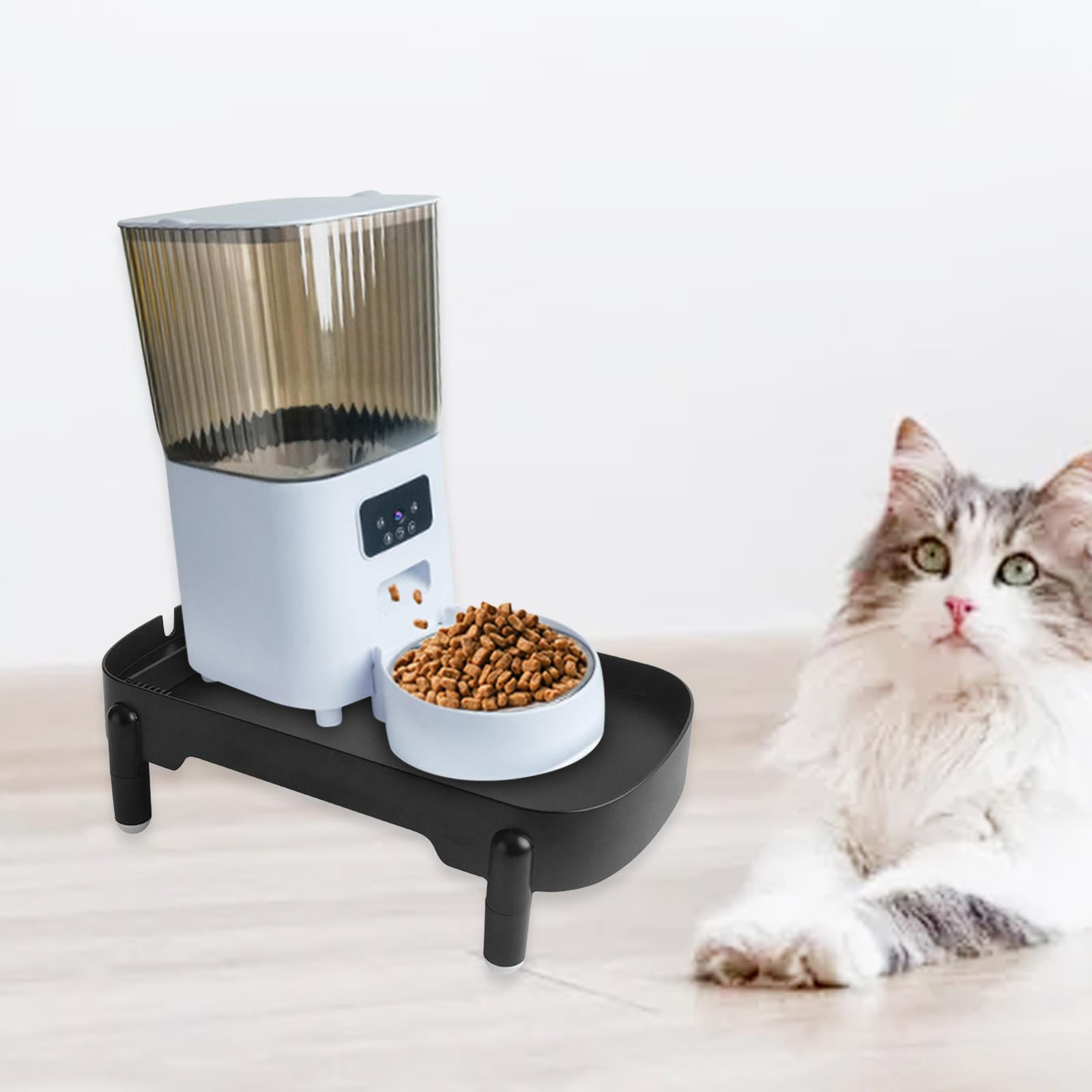 balikha Feeder Stand Simple to Use Elevated Holder for Automatic Feeders for Home Dogs Black