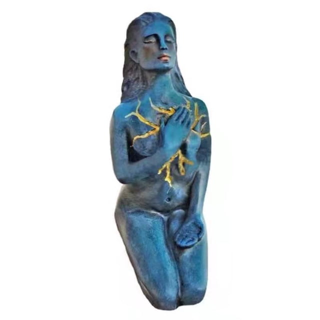 Escultura de la diosa del espíritu que forma el amor propio - Escultura de la diosa curativa de 7.1 pulgadas Arte de la estatua del amor propio, artesanías de resina Regalos decorativos Regalo del dí