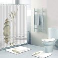 thumbnail image 4 of Toystoory Cortina de baño de tela de poliéster multiusos Quiet Wild Grassy Extra larga 72 X Stone Water Grassy 180*230CM Type2 NO2, 4 of 6