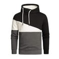 thumbnail image 2 of ASFGIMUJ Men's Casual Color Matching Long Sleeved Fashion Tether Pullover Top, 2 of 3