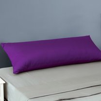 Flxxie 500 Thread Count 100% Egyptian Cotton Body Pillowcase, Ultra Soft Breathble Full Body Pillow Cover with Envelope Closure for Adults, 20"x54", Purple