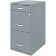 thumbnail image 3 of Space Solutions 18 inch 3 Drawer Metal File Cabinet with Pencil Drawer Gray, 3 of 9