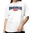 thumbnail image 2 of Smartprints America 250 Anniversary Stars Women's T-Shirt White, Cotton, 2XL, 2 of 4