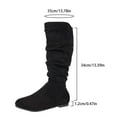 thumbnail image 6 of Viluyesy Womens Knee High Slouch Boots, Wide Calf Side Zipper Low Heels 2025 Fashion Suede Boots Black US5.5, 6 of 9
